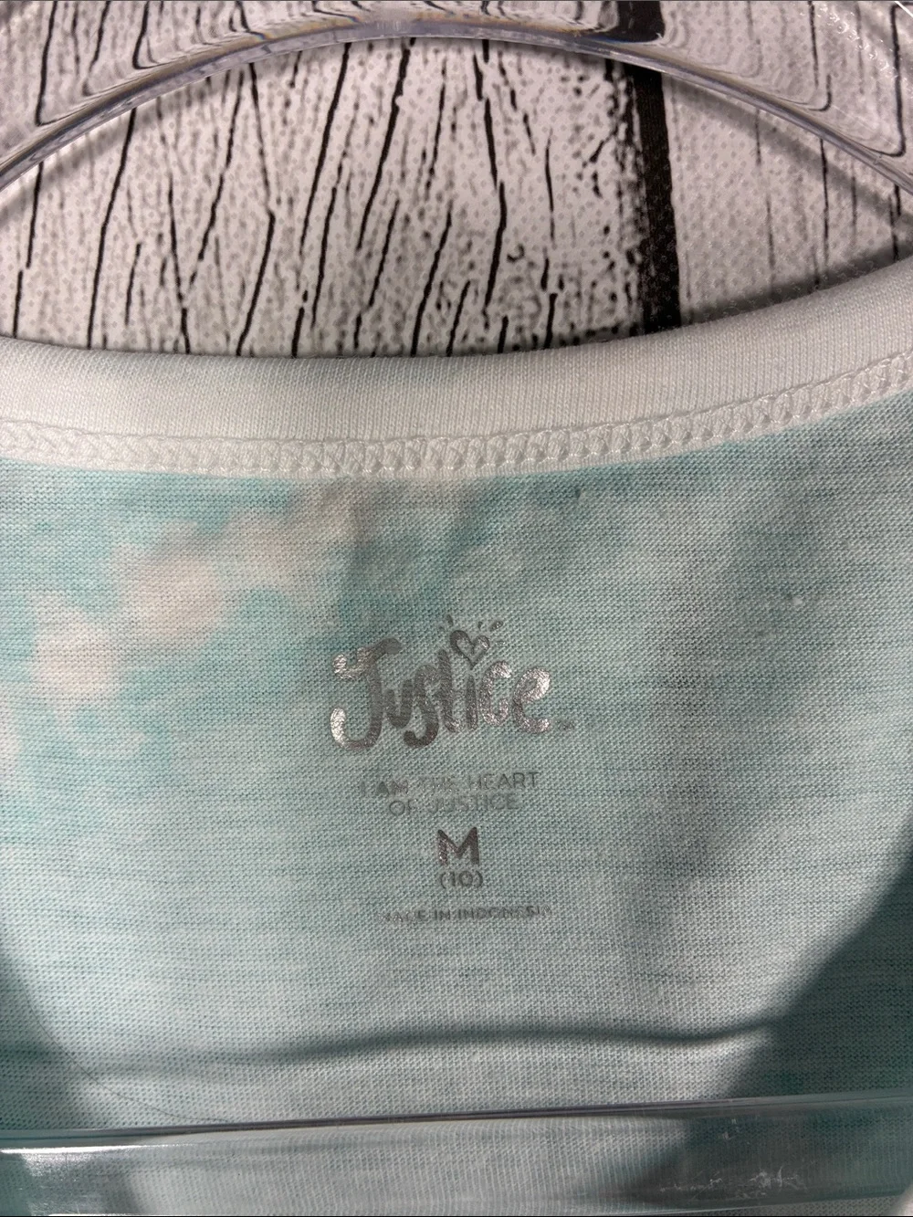 Justice 2 piece Tie-Dye Logo Crop Tee Size Medium 10)